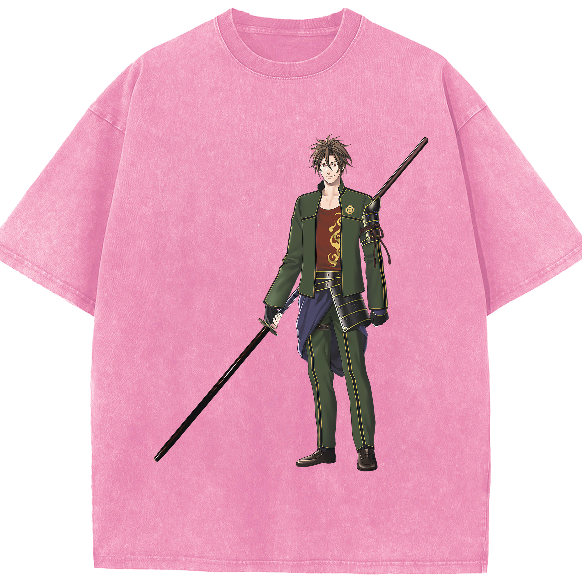 （画像用） 刀剣乱舞 Touken Ranbu 綿100% ヴィンテージ風 半袖Tシャツ（フロントプリント）